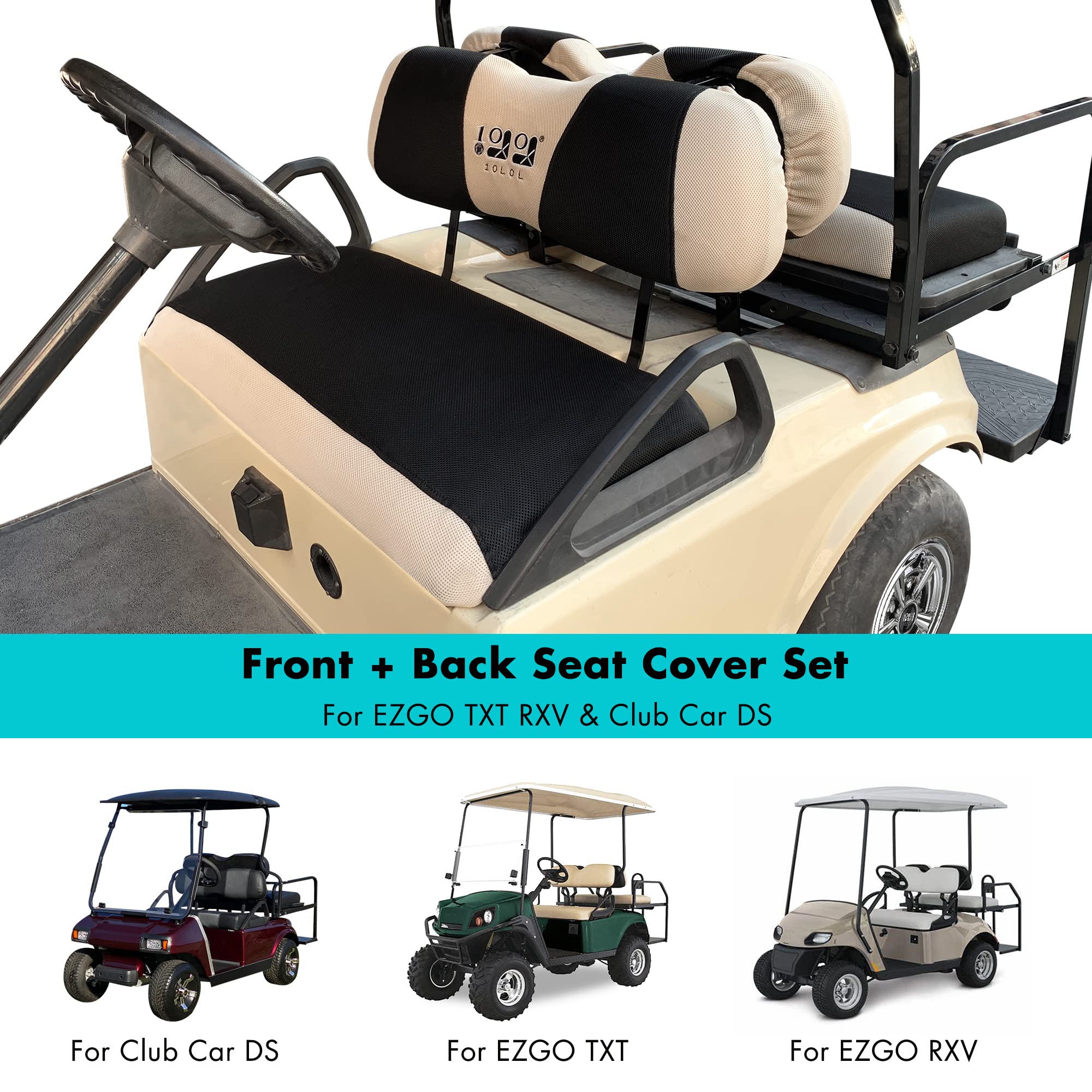 Golfwagen-Sitzbezüge Mit Adler & Flagge – Für EZGO TXT RXV/Club Car, UV-Schutz, Rutschfest, 2 Stück