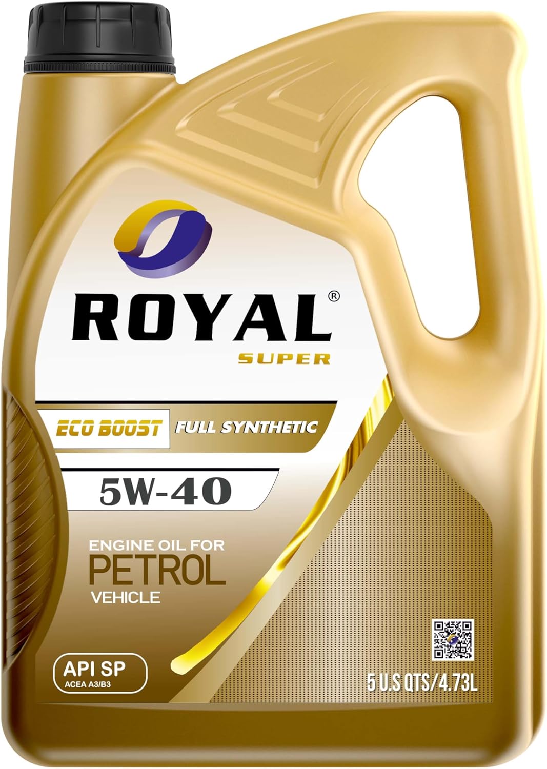 5W-40 Full Synthetic Engine Oil for Petrol Vehicles, API SP/CF, 5 US Quarts (5 US QTS (4.73ltr))
