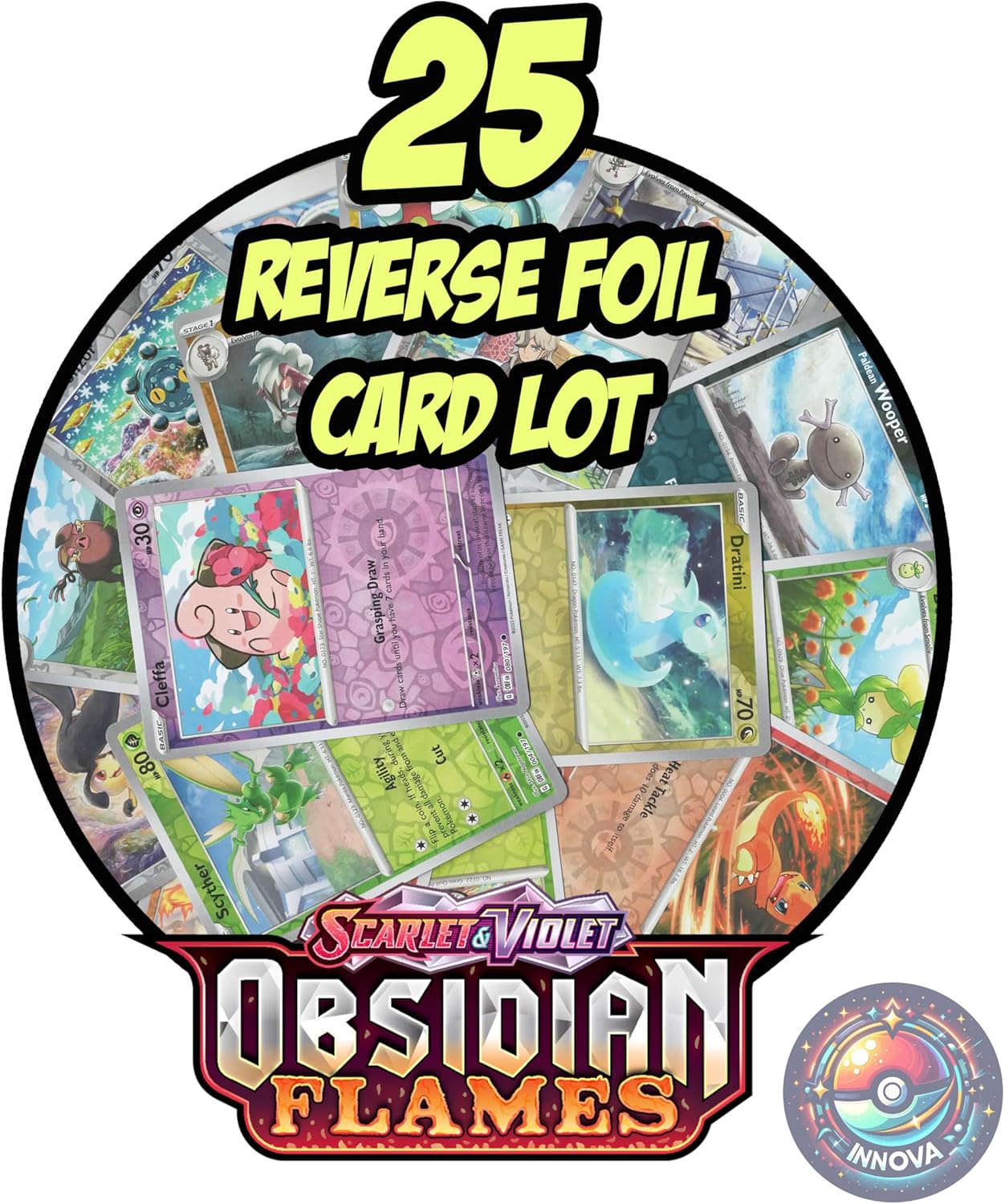 Obsidian Flames - Pokemon 25 Reverse Foil Card Lot