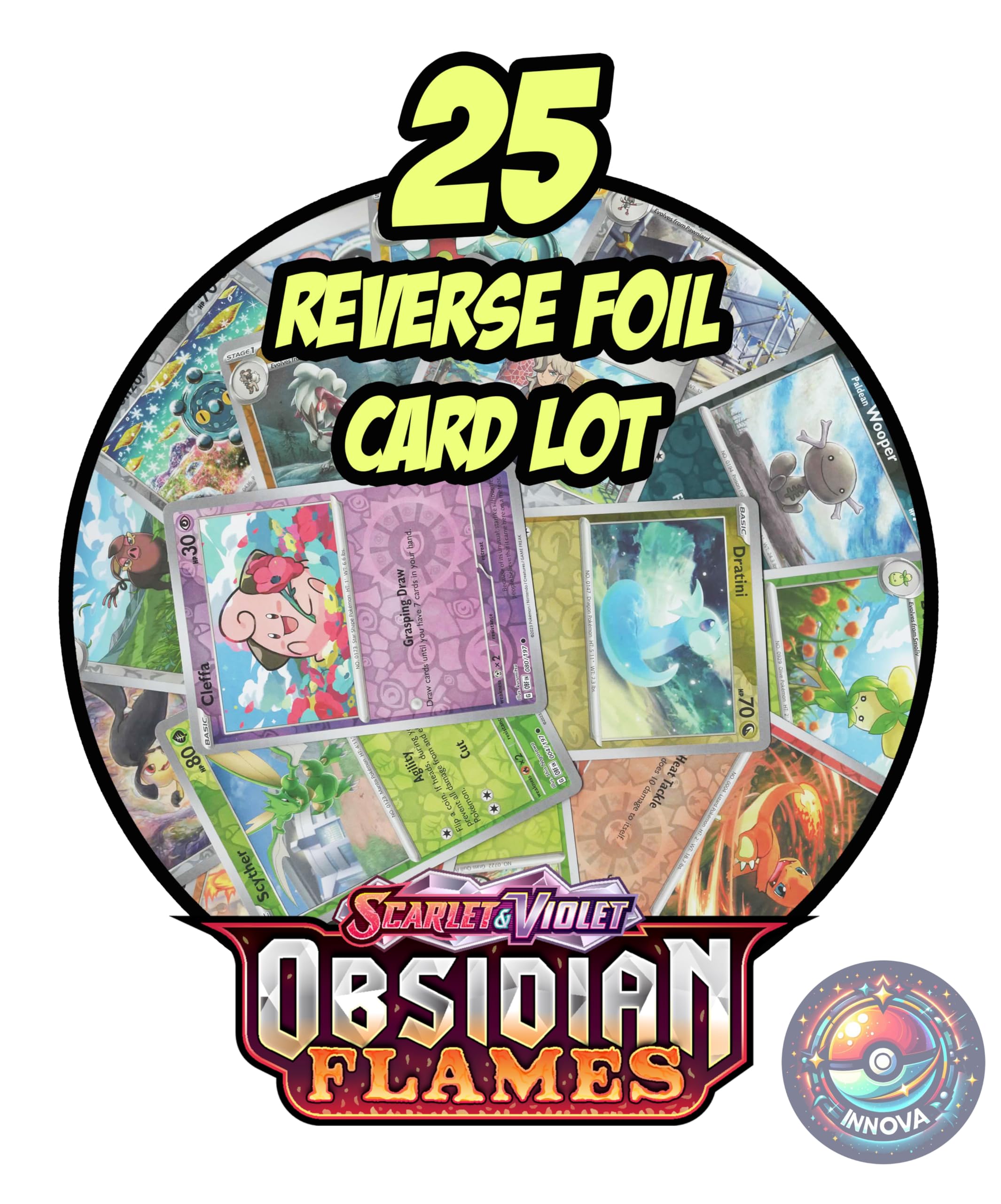 Obsidian Flames - Pokemon 25 Reverse Foil Card Lot