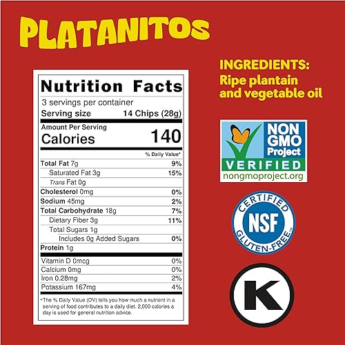 Miniatura 2 de Mayté Chips de ajo  Snacks saludables  Snacks de 3 onzas  Sin OMG  Snacks sin gluten  Kosher  Chips de ajo fritos  Chips de plátano