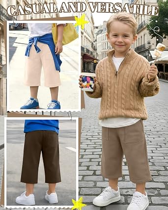4 Pack Boys' Long Below Knee Shorts