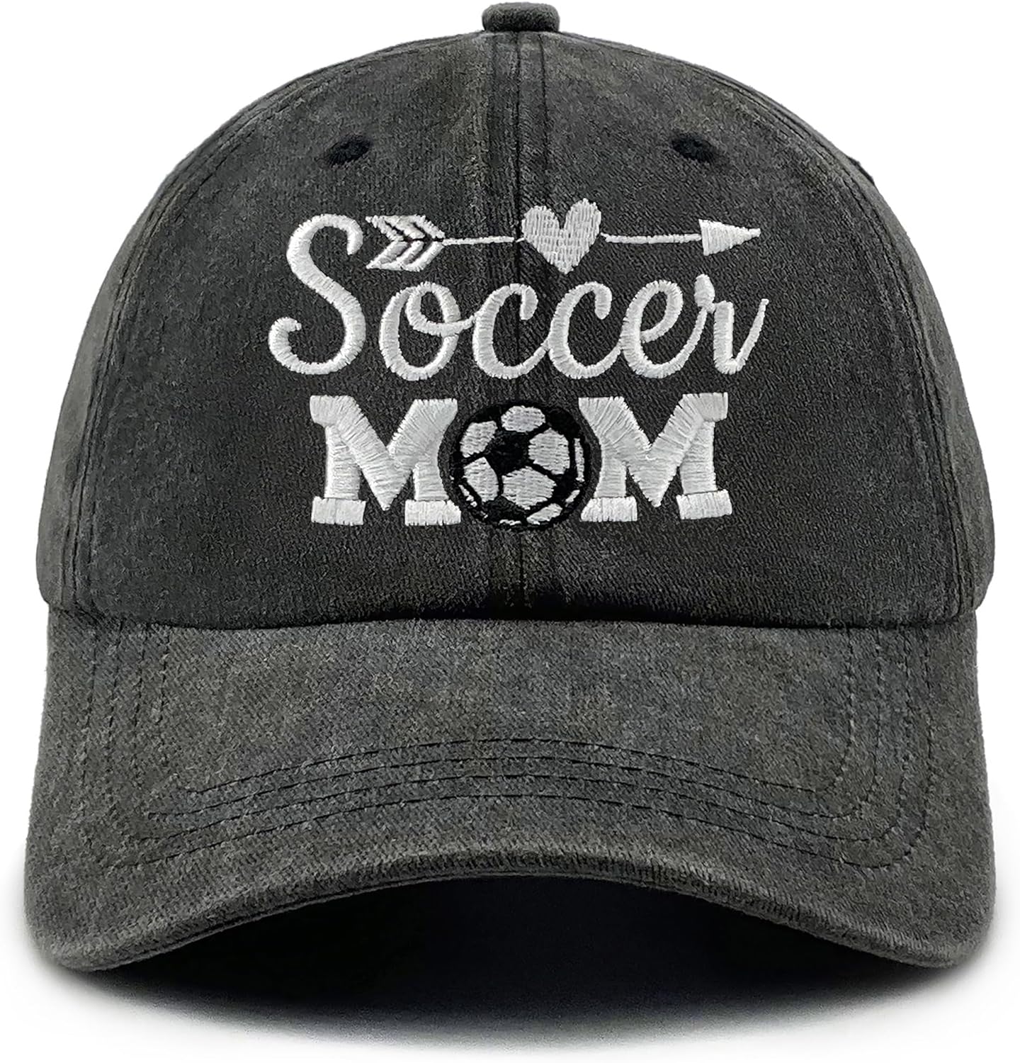 Embroidered Baseball Cap Vintage Cotton Washed Hat for Women