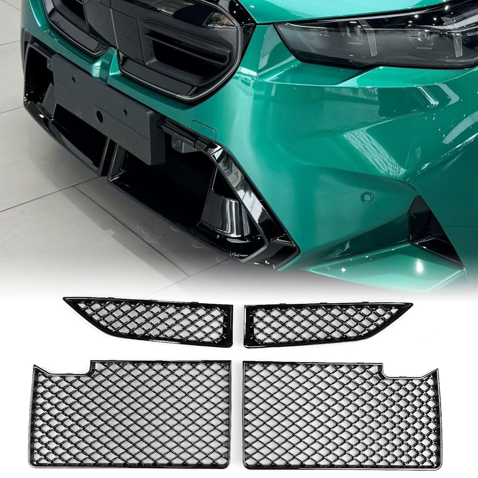 Frontstoßstangengitter Insektenschutzgitter für BMW G60 530i G90 M5 2024-2026 Schwarz