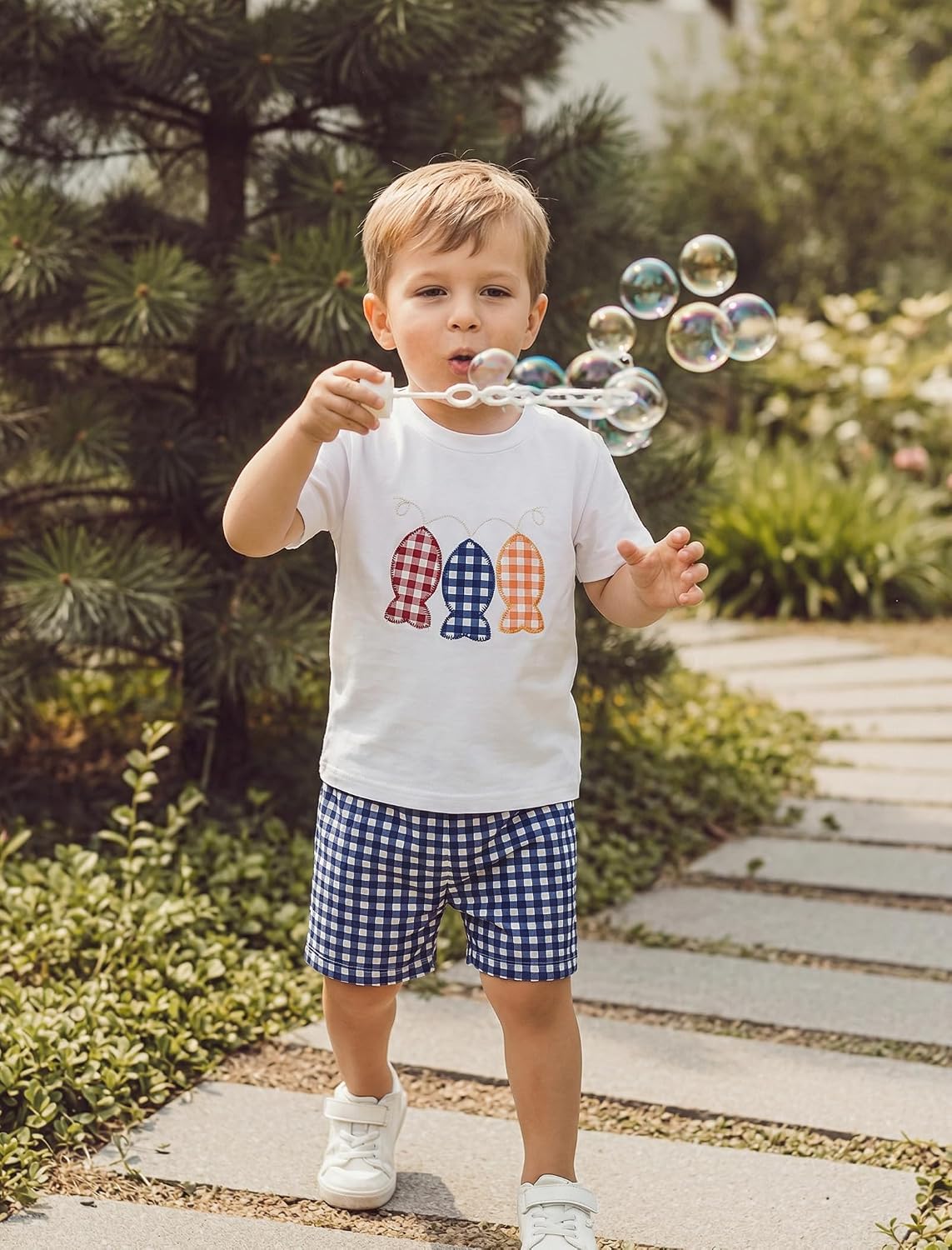 Toddler Baby Boy Clothes Summer Print Outfits Short Sleeve Cotton Shirt and Shorts Set 6M-4T