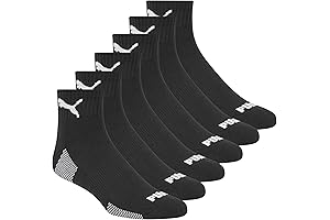 Puma Men's Quarter Crew Socks, 6-Pack (Size 13-15)
