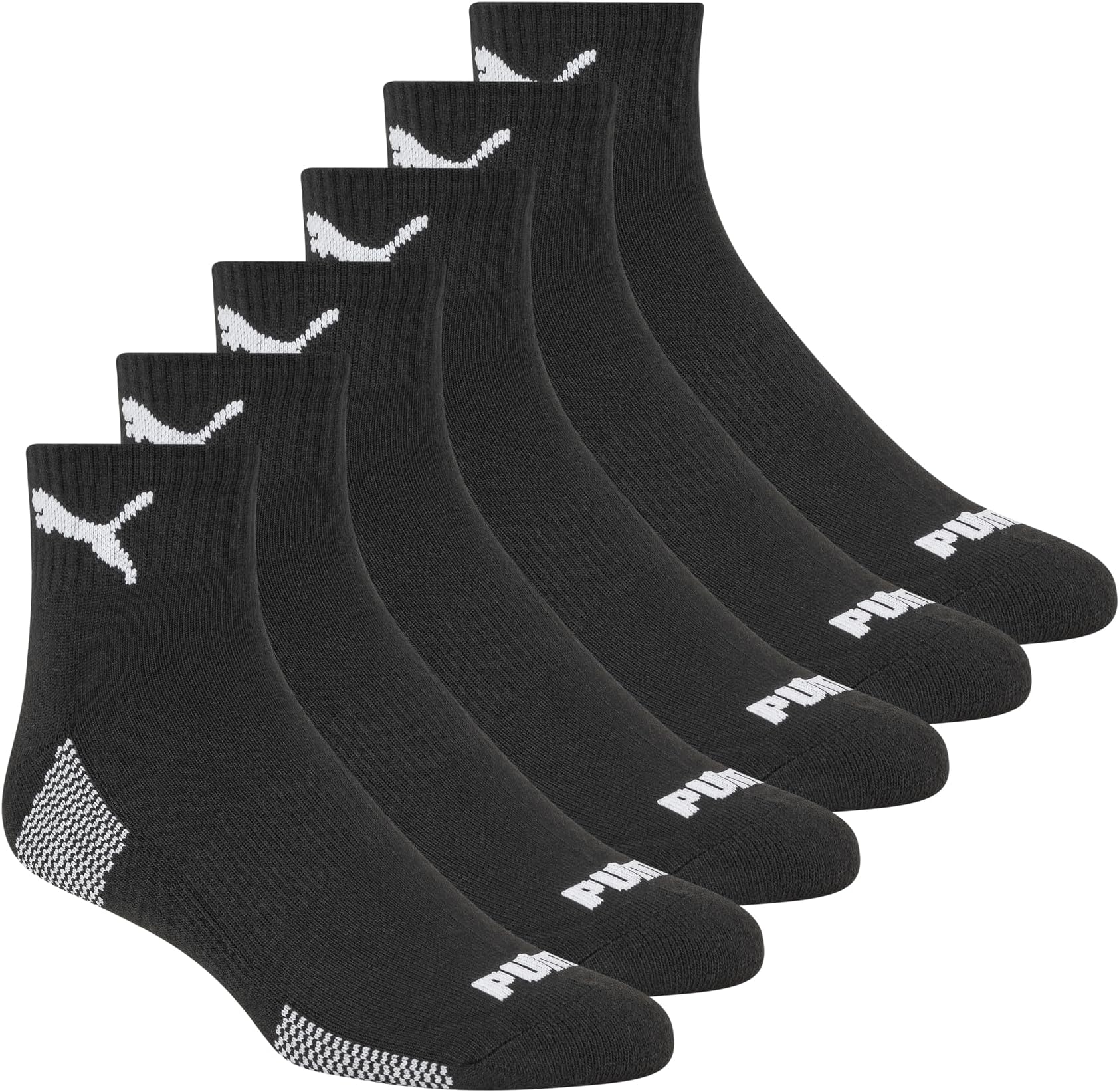 Men's 6 Pack Quarter Crew Socks