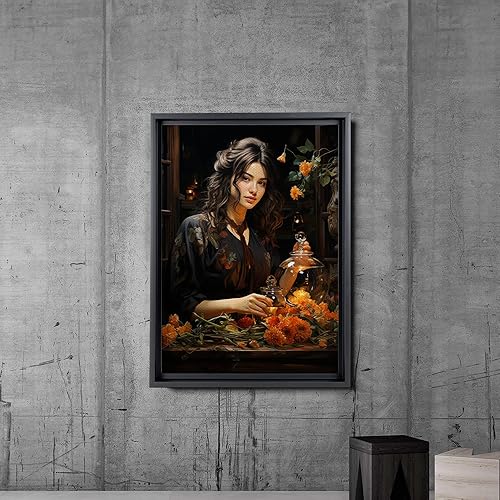 Miniatura 2 de Yoga Wall Art, Canvas Prints Yoga Meditation Studio Room Decorations Tie Dye Hippie Psychedelic Poster with Frame Meditating Peace Wall Art Hanging