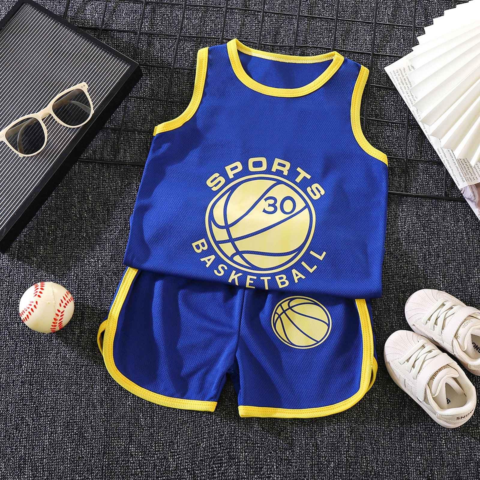 Conjunto de baloncesto para niños y niñas, chaleco de malla y pantalones cortos, ropa deportiva ligera