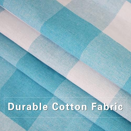 Miniatura 3 de UPOPO 2 cortinas de cocina a cuadros de búfalo, clásicas, a cuadros, estilo granja, cenefa para ventana, cenefa para sala de estar, dormitorio,