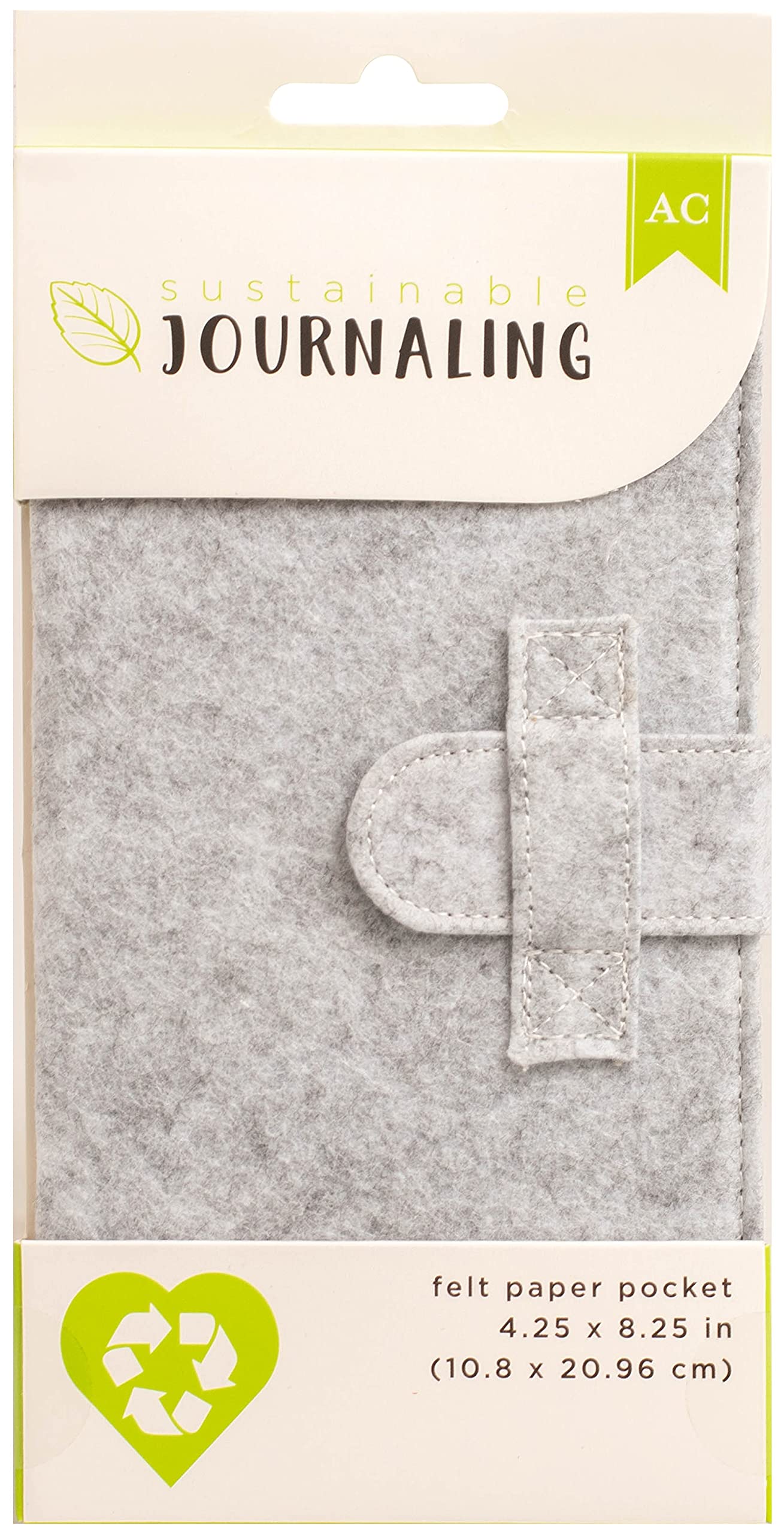 AC Sustainable Journaling Felt Paper Pocket 4.25"X8.25"-