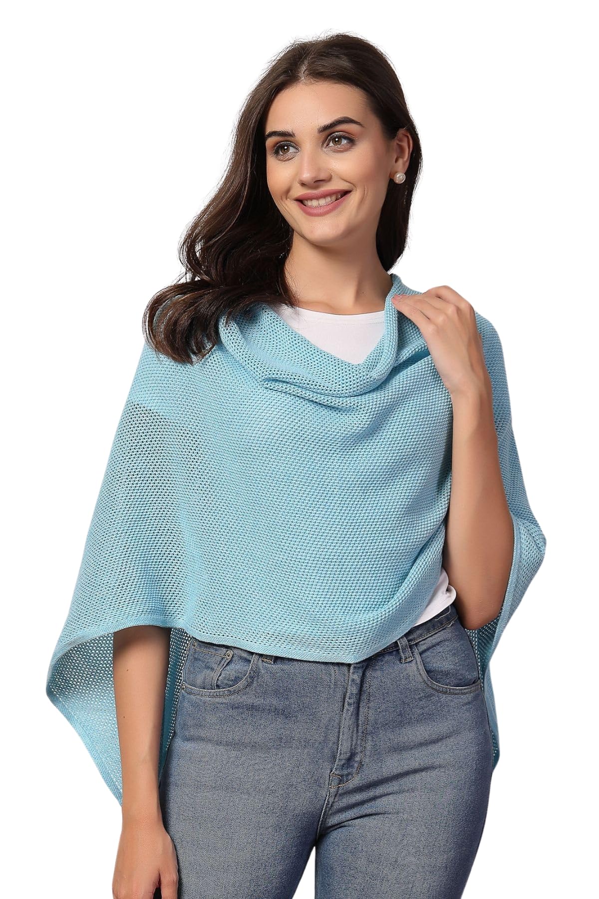 ZELENA Nursing Cover | Feeding Covers for Breastfeeding | Nursing Covers for Feeding Mom | Feeding Cover for Mother | Feeding Apron for Mom | Multi-Use | 60% Cotton 40% Polyester (Light Blue) (B0DFCR1PFQ) Amazon Price History, Amazon Price Tracker