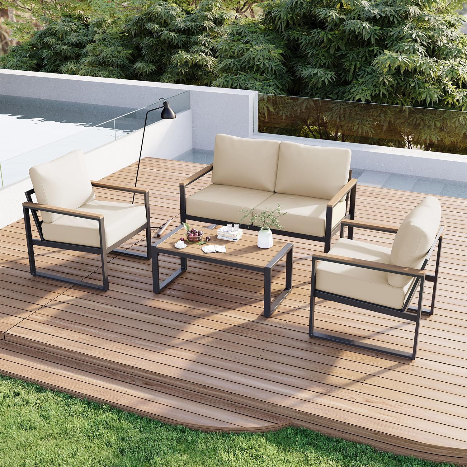 Aoxun 4-Piece Patio Furniture Set