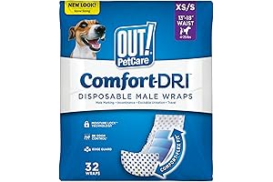 OUT! Disposable Male Dog Wraps for Small Dogs with 13-18in Waist