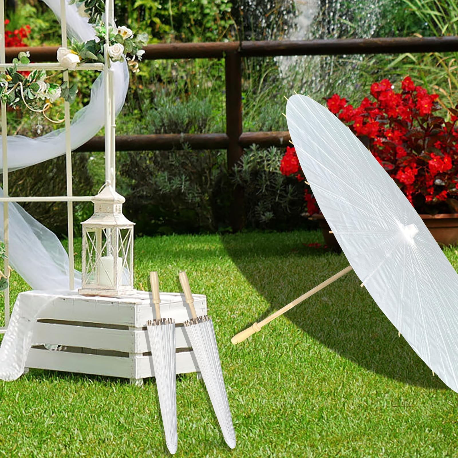 Papierschirme aus Papier, dekorativ, chinesischer japanischer Sonnenschirm, DIY, geöltes Papier, Malerei, Regenschirme, Basteln für Hochzeit, Brautparty, Dekoration, 84 cm