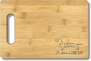 FONDCANYON Wiener Dog Gifts For Women, Dachshund Dog Lover Gifts, Mom Women Birthday Christmas, Kitchen Bamboo Cutting Board Decor