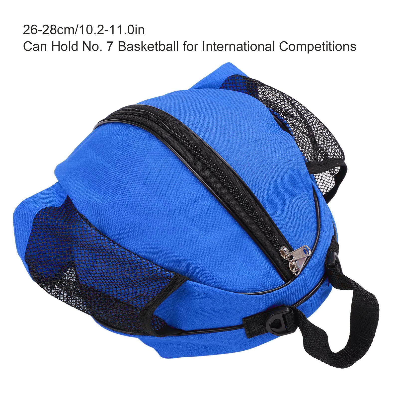 Basketball Supplies Round Mesh Basketball Bags Oxford Cloth Football Storage Pouch Sports Backpack for Single Basketball, Football, Vollyball,