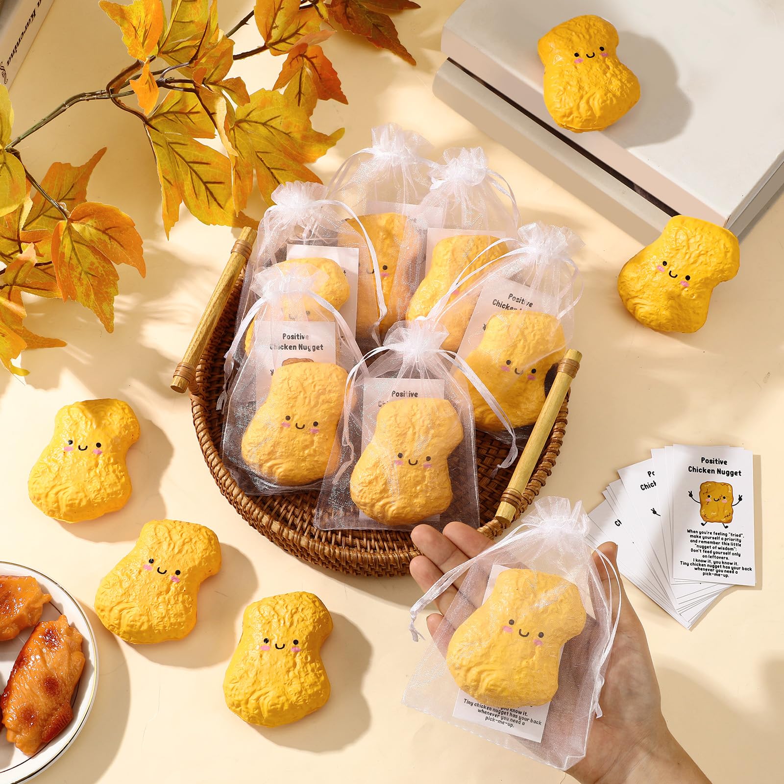 Hollowfly Set di 30 divertenti palline antistress per pollo, palline antistress, giocattolo ispiratore, regalo di apprezzamento per i dipendenti, regalo per il ritorno a scuola, primo giorno di scuola