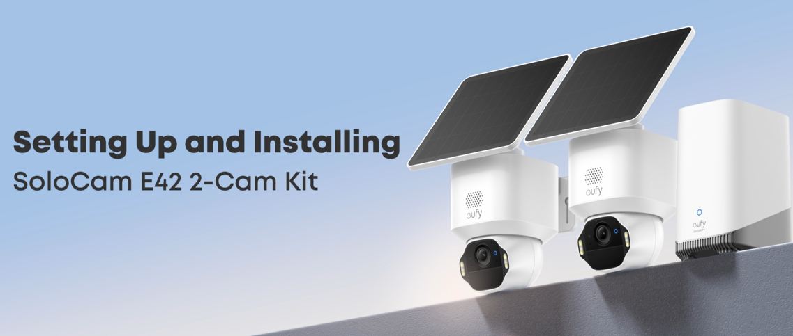 eufy Security SoloCam E42, 4-Cam Kit, 4K Solar Security Camera