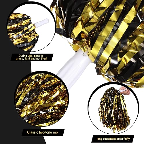 Miniatura 3 de 24 pompones de animadora animadora animadora pompones de animación pompones de animación pompones de porrista mango de bastón pompones de papel