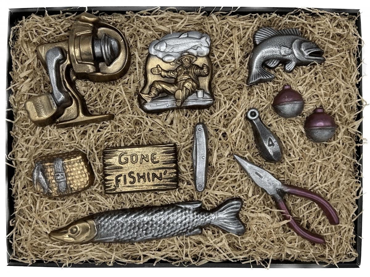 Luxus Schokoladen-Geschenkset für Angler - Handgemachte Schokolade für Fischer & Hobbyangler - Edle Geschenkidee
