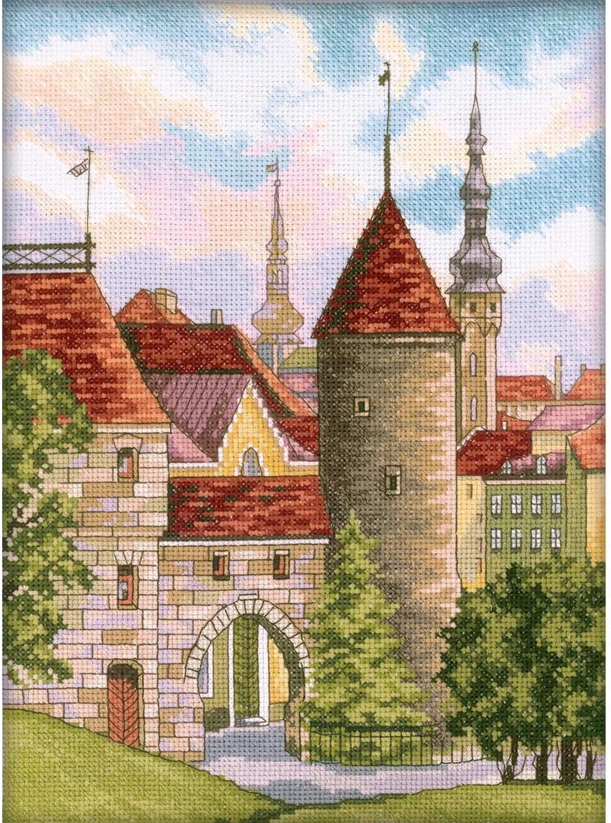 RTO Counted Cross Stitch Kit Old Tallinn M201, 22x30 cm, DIY