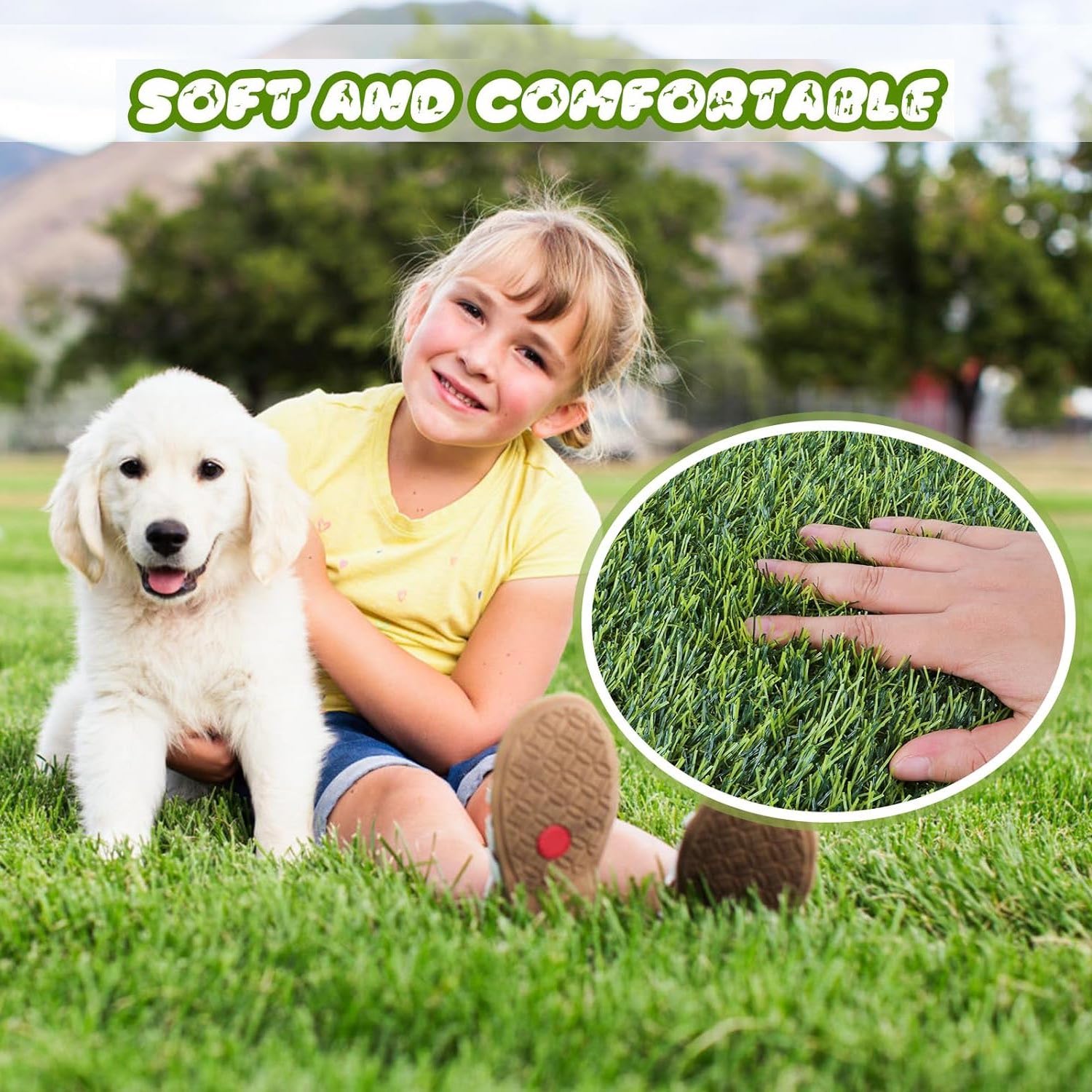 Esterni, Erba Finta per Cani, vasino, Area di Addestramento, Patio, Prato Inglese, 4 Dimensioni L - M - L -XL (L (100X130))
