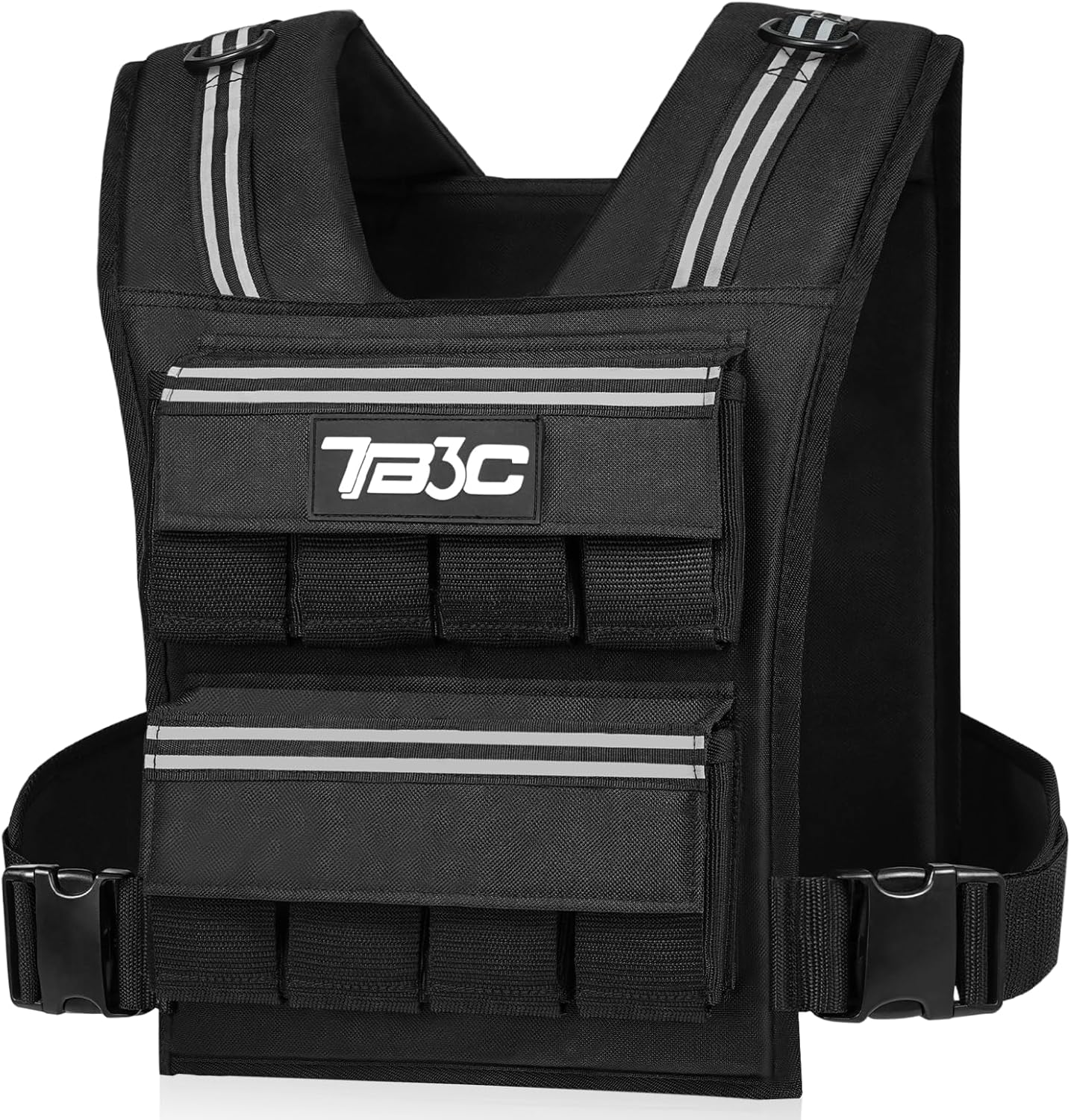 Adjustable Weighted Vest Men and Women 19lbs/ 30lbs/ 40lbs Weights with Reflective Stripe, Weight Vest Woman Workout Vest for Strength Training,Running & Walking