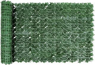 BlueEour Artificial Ivy Privacy Fence Screen, 3m x 1m Evergr