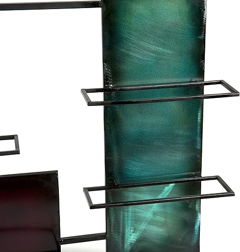 Miniatura 5 de Home Decorators Collection Escultura de pared para almacenamiento de vino, 24 pulgadas de ancho x 38.5 pulgadas de alto, bronce