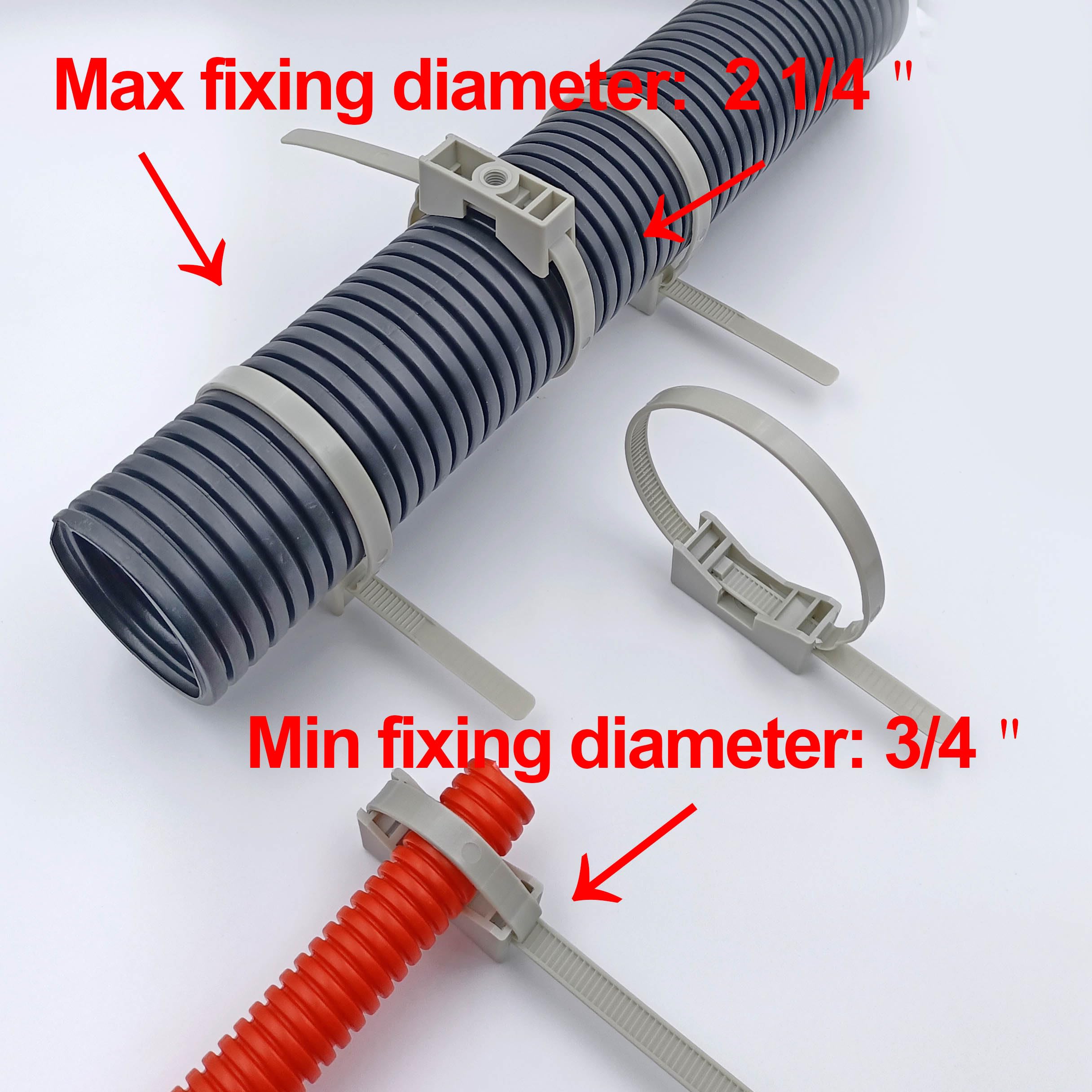 LVTKY様 Amazon.com: ACATMOON Pipe Wall Bracket with Zip Ties Mount, 11