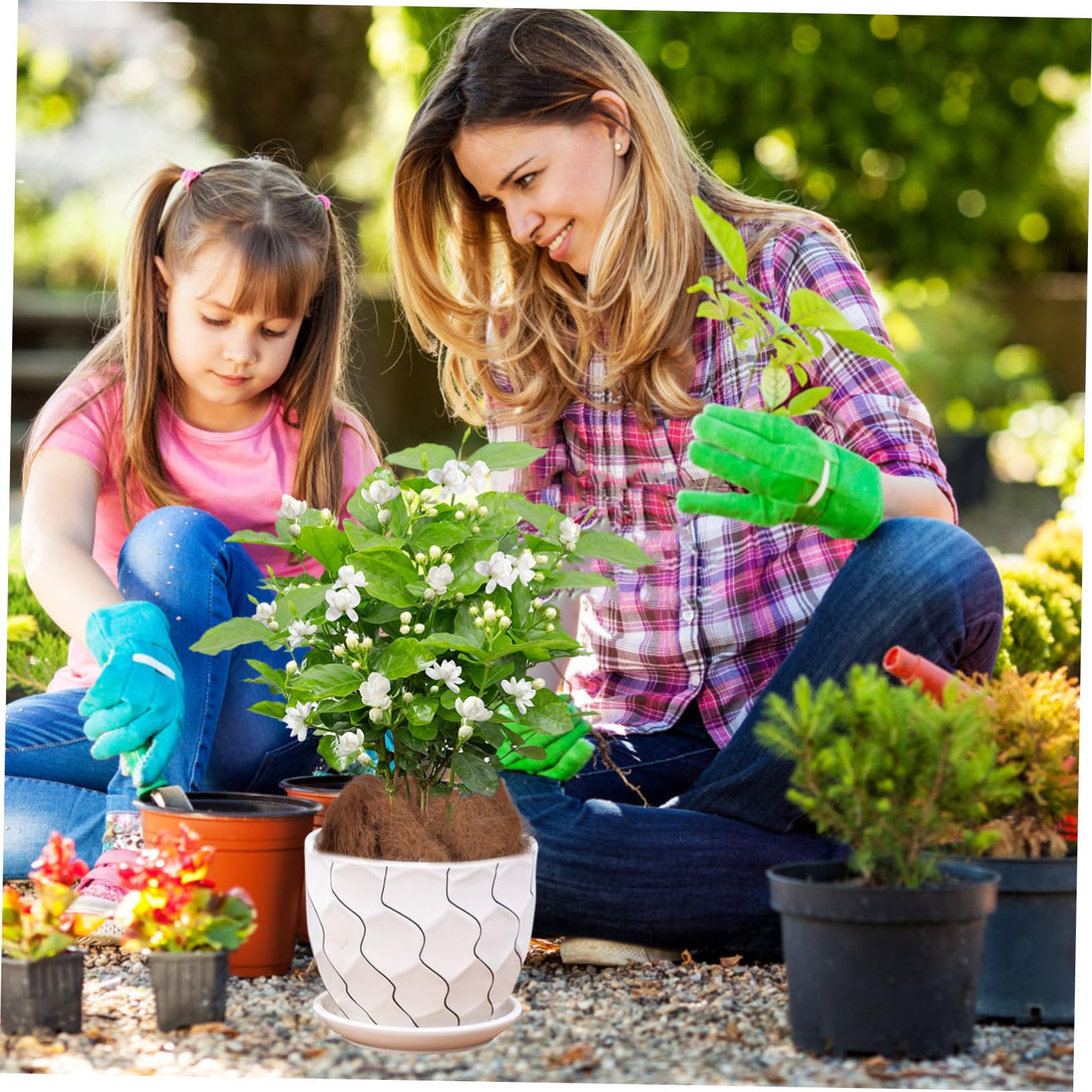 Fibra Vegetal Para Macetas y Mantillo Transpirable Para Jardinería Interior y Exterior, Fibra Plantas 500g, Retención De Humedad y Protección Contra Animales