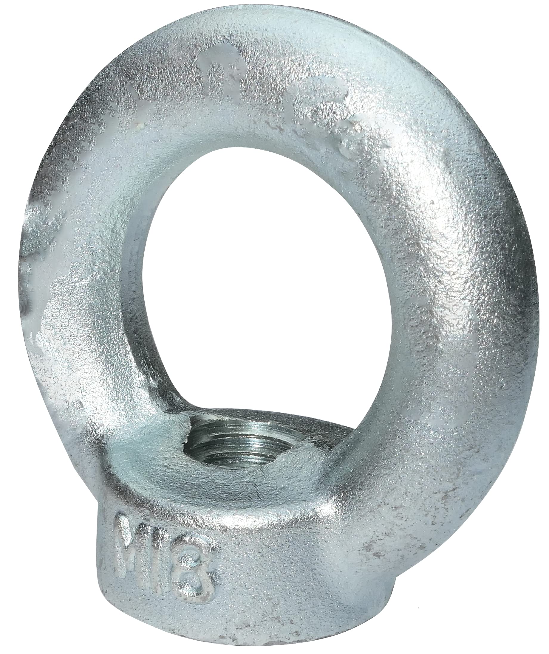 AERZETIX - Lot de 2 - Écrou à Oeil M18 - Anneau Bague de Levage - en Acier Zingué - Filetage Métrique - 850kg - Couleur Argent