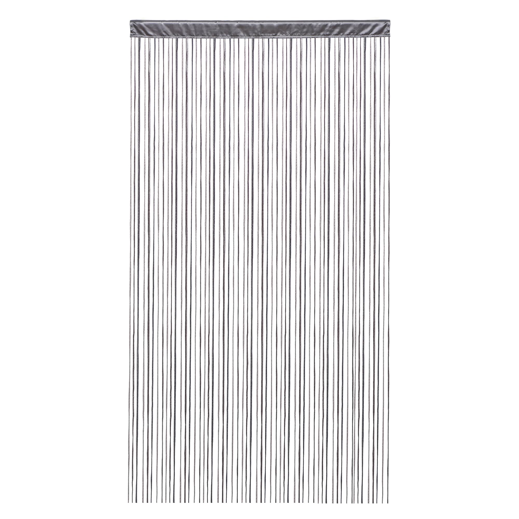 Victoria M. Leonora Fadenvorhang Fadengardine Türvorhang Insektenschutz, mit Durchzugstunnel, Waschbar, Kürzbar, 100 x 245cm, Multi grau, 2er Pack