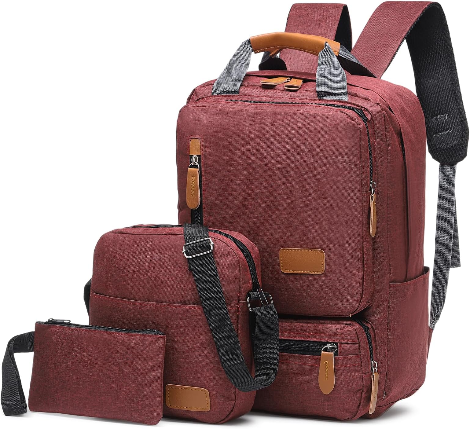 Laptop Backpack, Crossbody Bag, Handbag, Backpack Set - 3-in-1 Combo, Oxford Cloth Water Resistant for Men Women for Travel Work Study Daily Use