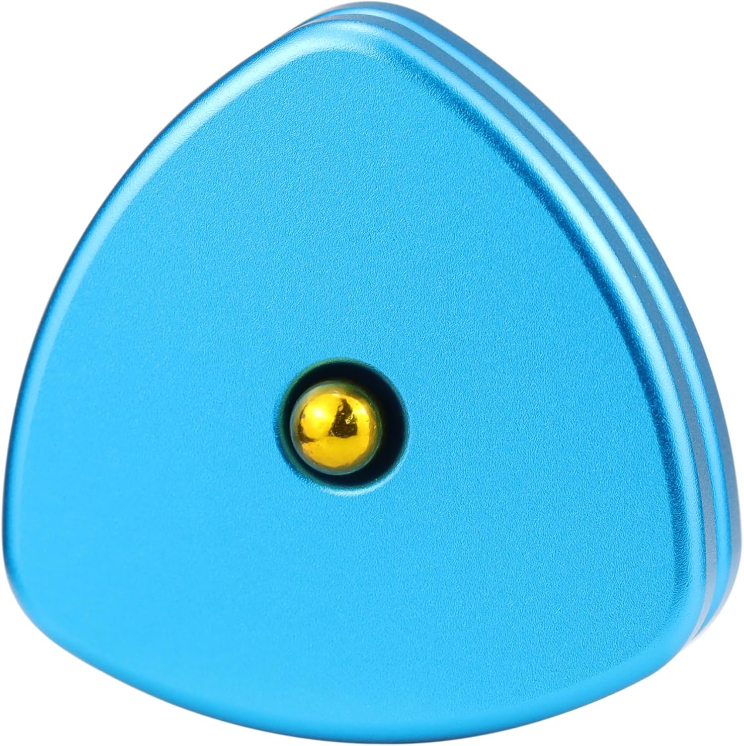 FREELOVE Metal Magnetic Fidget Toys Slider for Adults, Pivot Sliding Magnet Clicker, Compact Triangle Haptic Coin, Quiet Operate for Stress Relief Anxiety (Blue, Small-Gen2)