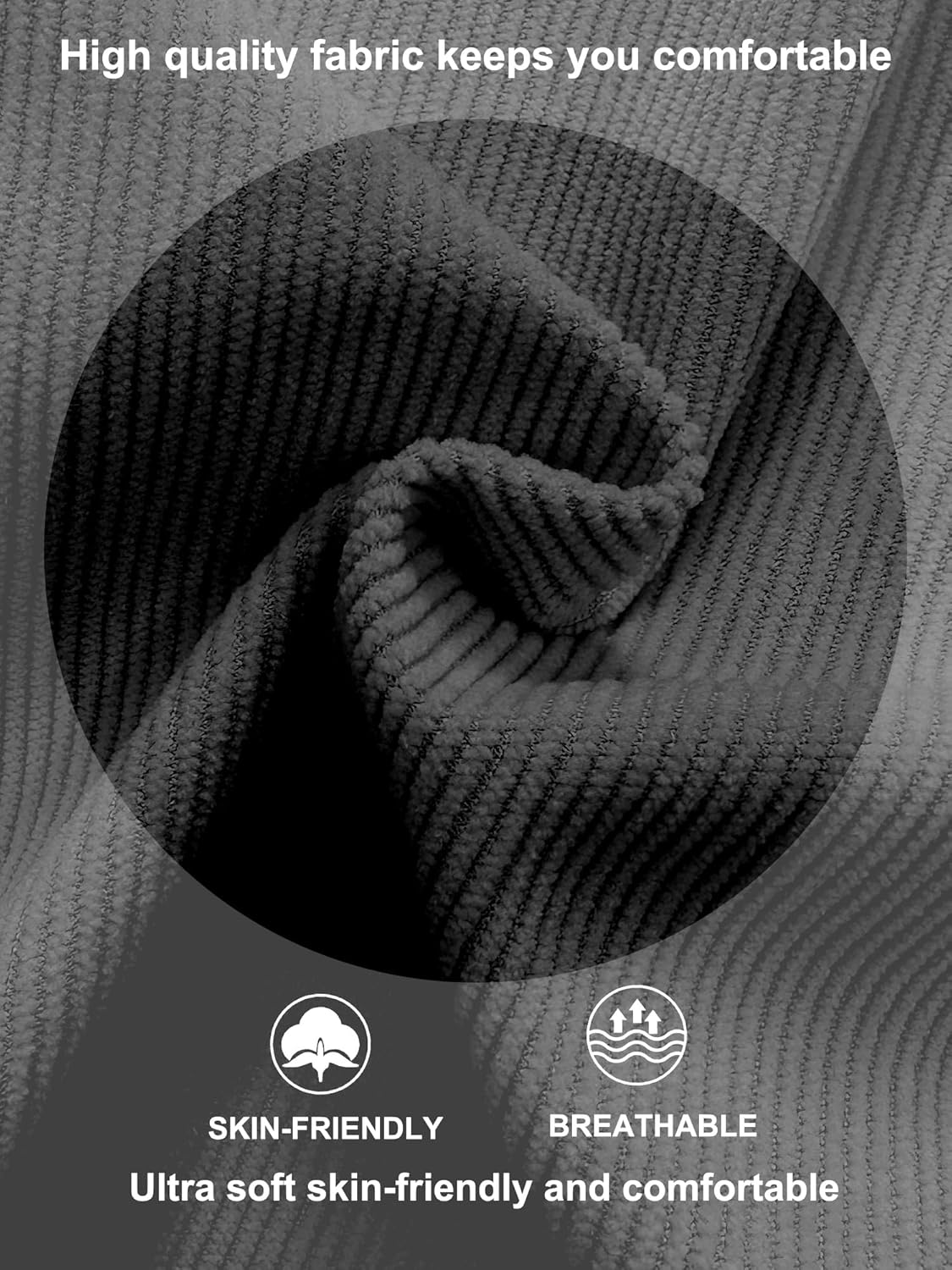 PLEPAN Mens Corduroy Shorts Casual Elastic Waist Drawstring Summer Beach Shorts - Image 5