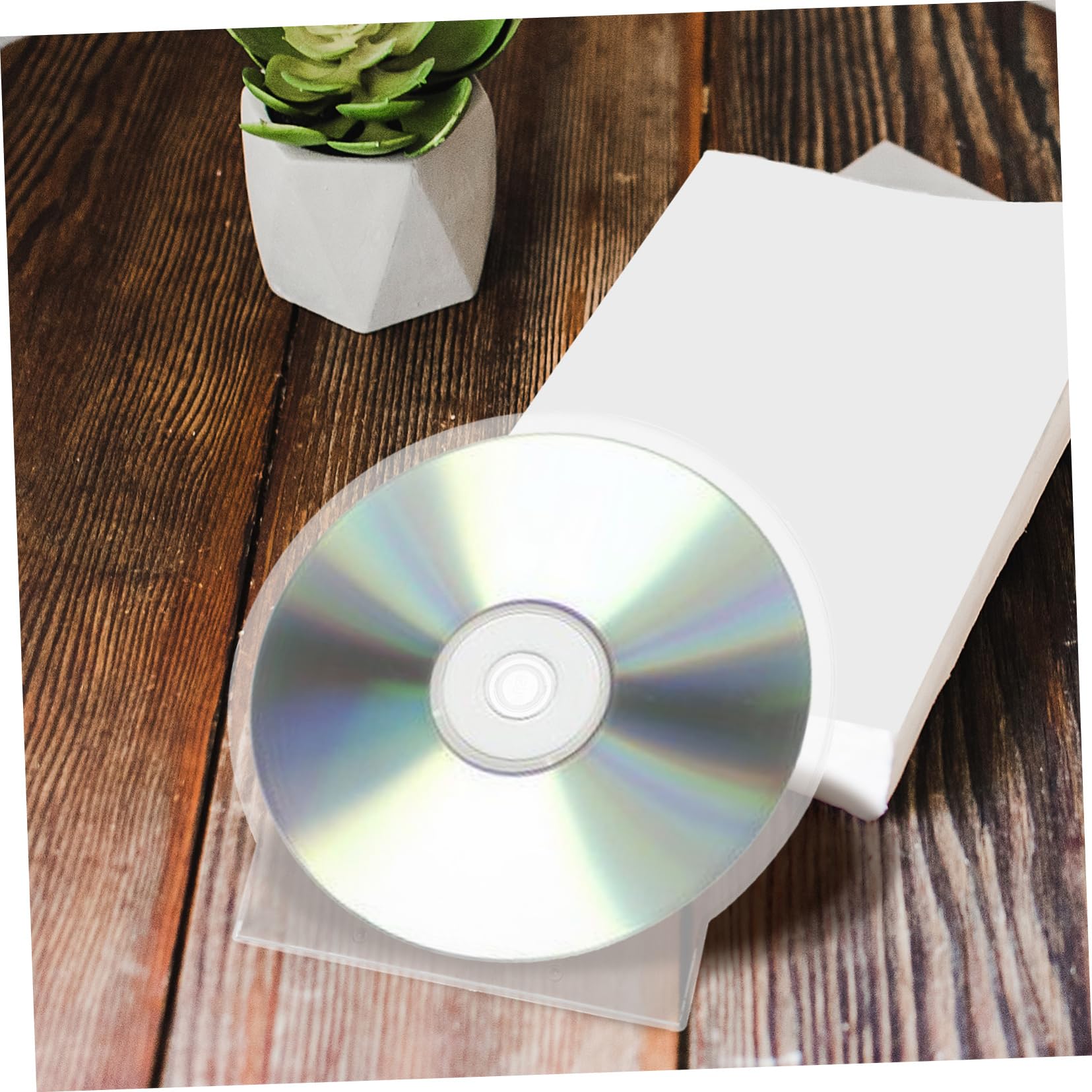 PartyKindom Custodia CD Rigida Spessa 50 Pz Custodia Porta Dischi Protettiva, Contenitore per CD e Dvd, per Archiviazione e Trasporto