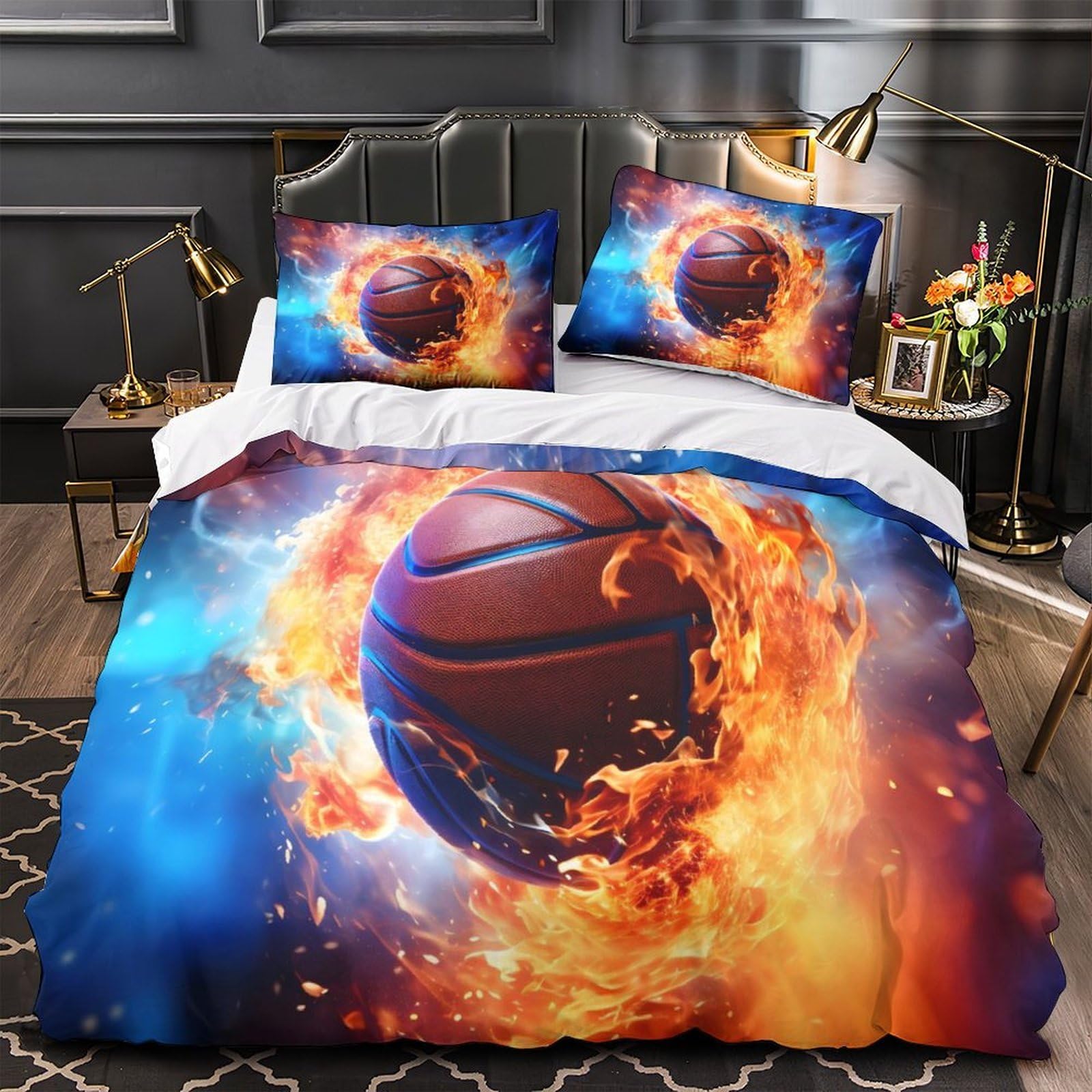 Housse de couette panier de basket 200x200cm le cadeau parfait pour garçon