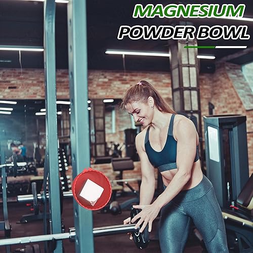 Miniatura 3 de Recipiente de tiza para gimnasio, soporte magnético para tiza negra, para levantamiento de pesas, entrenamiento, gimnasio, bloques de tiza, cuenco