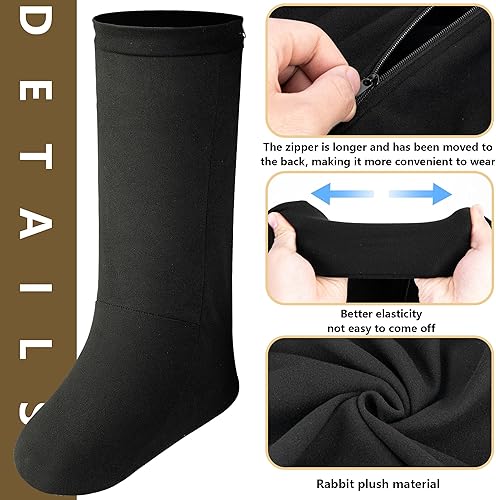 Miniatura 3 de 2 fundas de pierna fundidas con cremallera debajo de la rodilla, fundas de calcetines fundidas para piernas elásticas para hombres y mujeres,