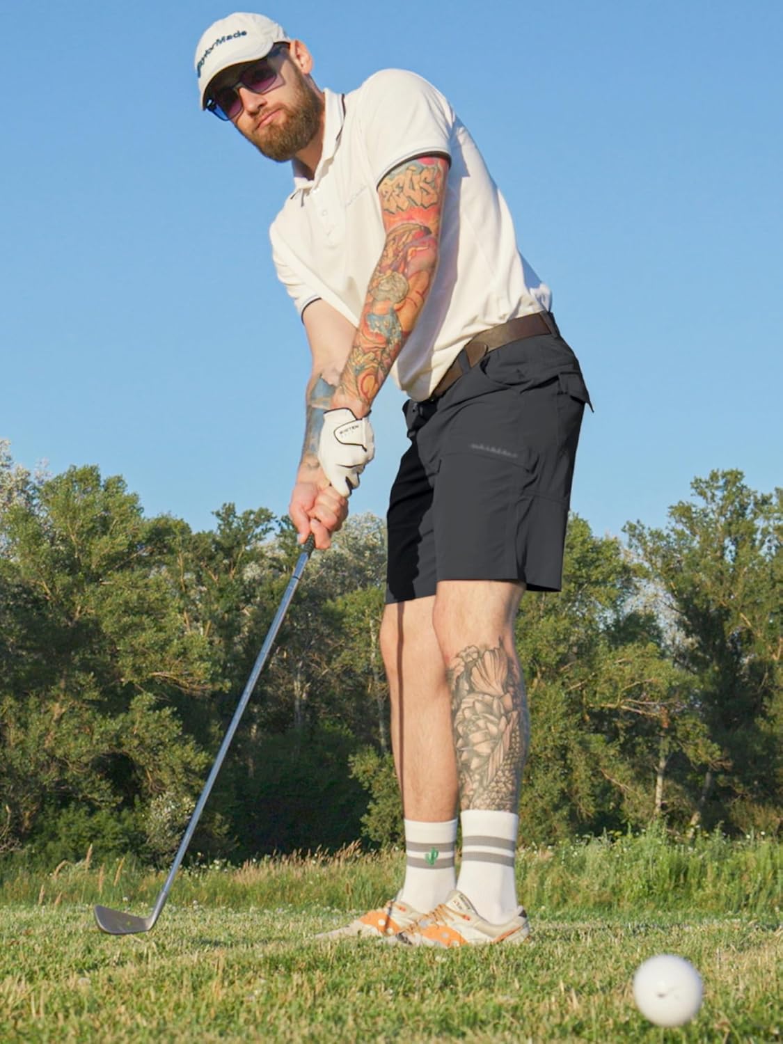 Mr.Stream Men's Hiking Relaxed Fit Golf Lounge Quick Drying Fishing Nylon Casual Shorts