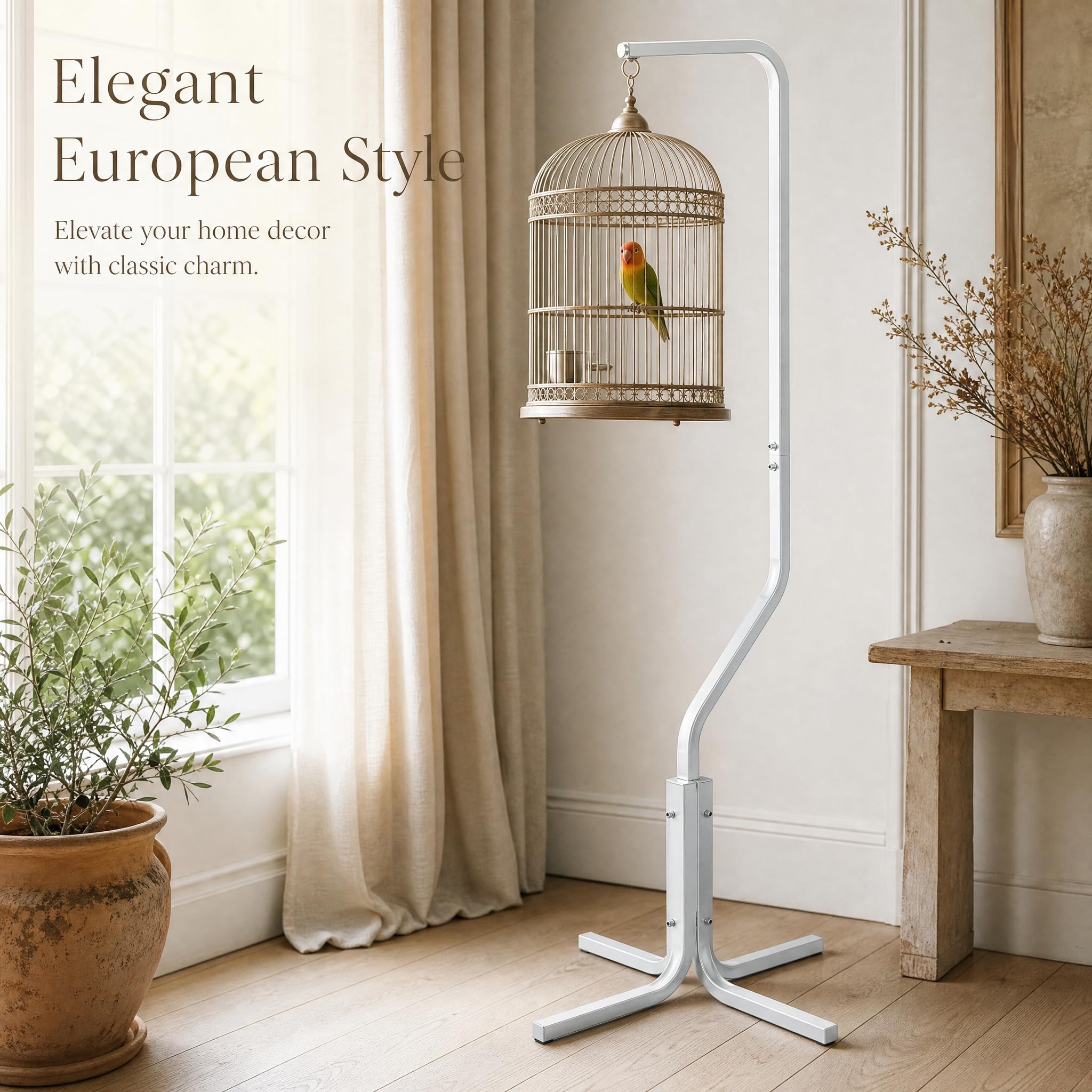 Support Cage à Oiseaux sur Pied