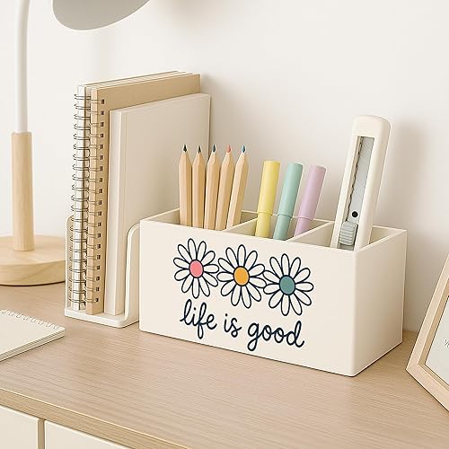 Miniatura 6 de Portalápices inspirador para escritorio, regalos motivacionales para mujeres, diseño de margaritas de moda, para brochas de maquillaje y cepillo de