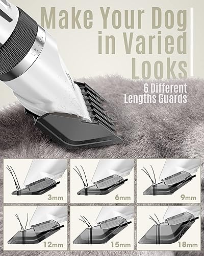 Vista 18 de ONEISALL - Cortadora para pelo eléctrico silencioso para perros y gatos Dorado