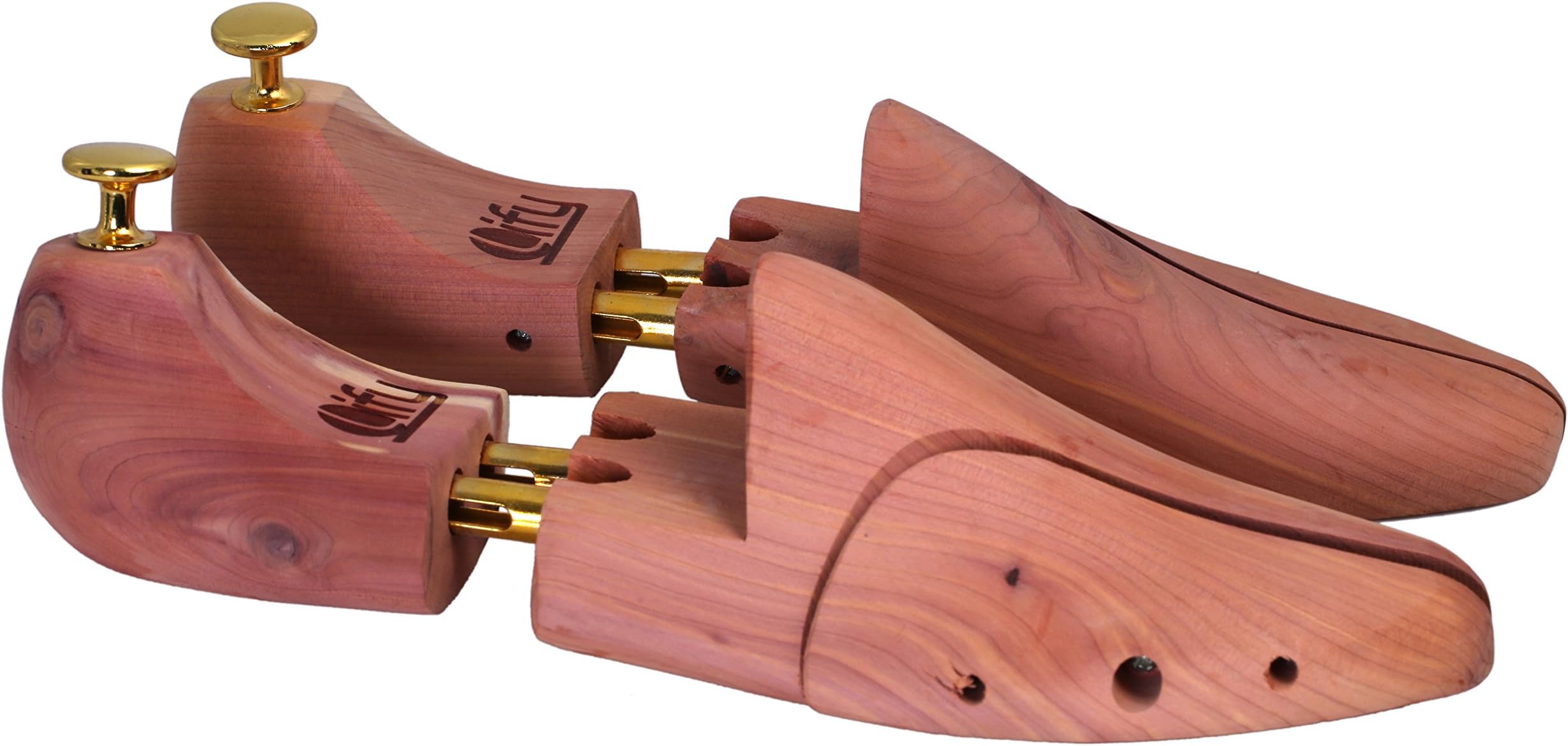 wooden Shoe Tree for Men Wood Wooden Shoe Shaper Fresh Adjustable Twin Tube 1 Pair