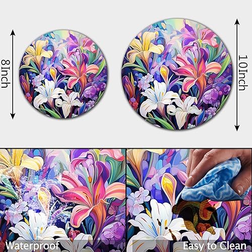 Miniatura 130 de Wildflowers - Juego de 4 fundas para quemadores de estufa de arte botánico, cubiertas superiores de estufa para quemadores de gas, estufa eléctrica