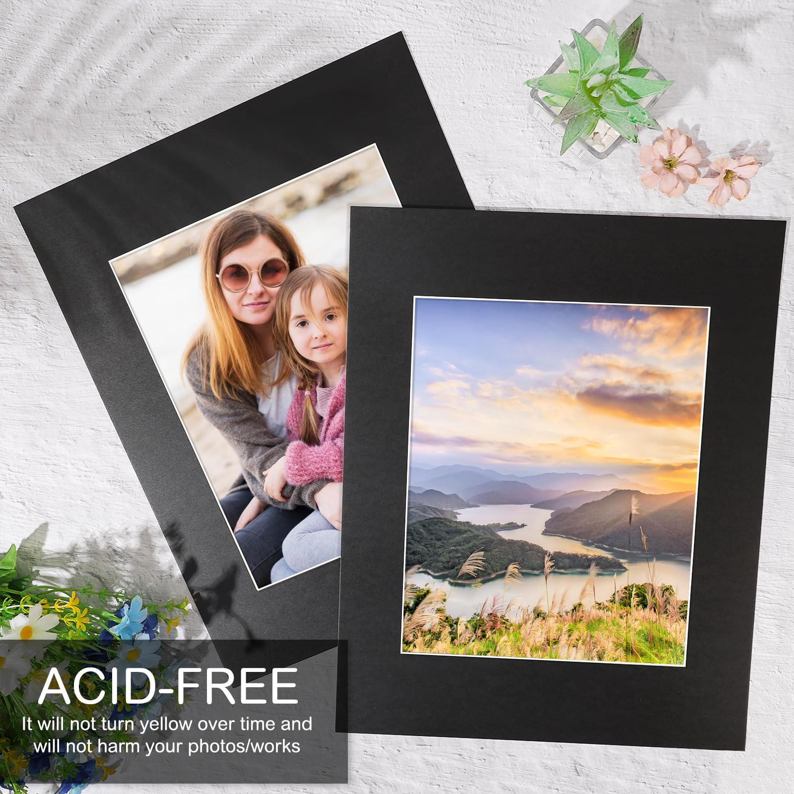 Best Picture Frame Mat Picks for 2026 2 Prudiut 15 Pack 11x14 Black Picture Mats for 8x10 Photos — product photo