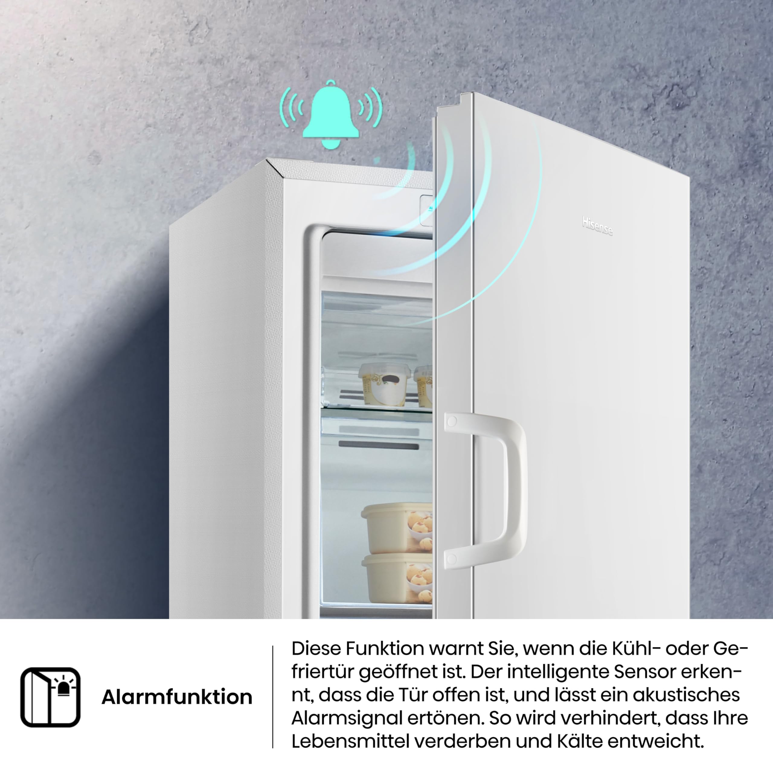 Hisense FV245N4AW2 Gefrierschrank TotalNoFrost SuperFreeze 194 l 41 dB 219 kWh Inox-Look Weiß