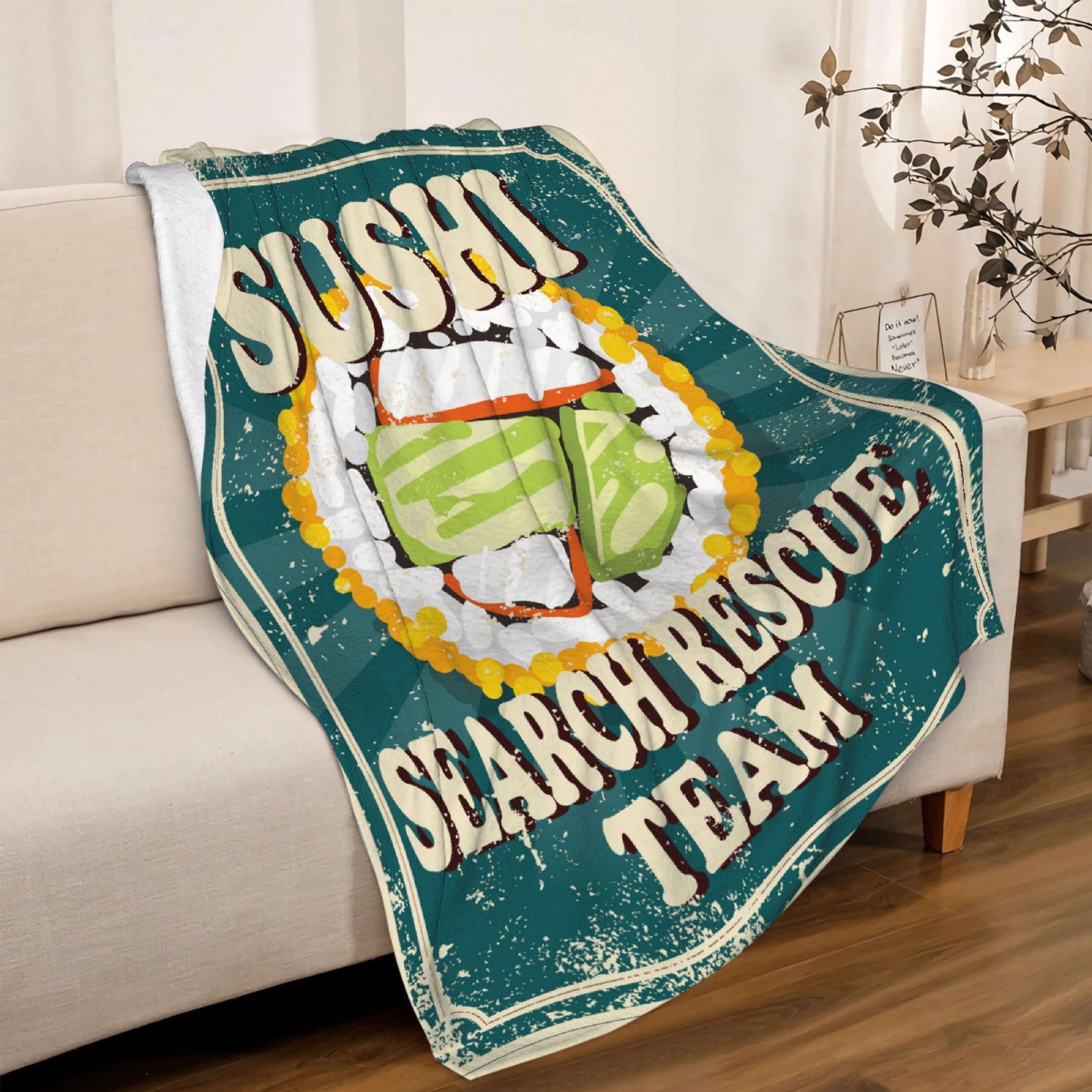 Sushi Search Rescue Team Blanket Gifts Super Soft Lightweight Flannel Blankets Throw for Kids, Adult, Suitable for Couch, Sofa, Bed, Camping, Travel All Seasons 40